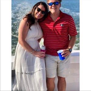 Strut and Bolt White Tiered Dress